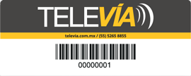 Tag calcomanía de Televía